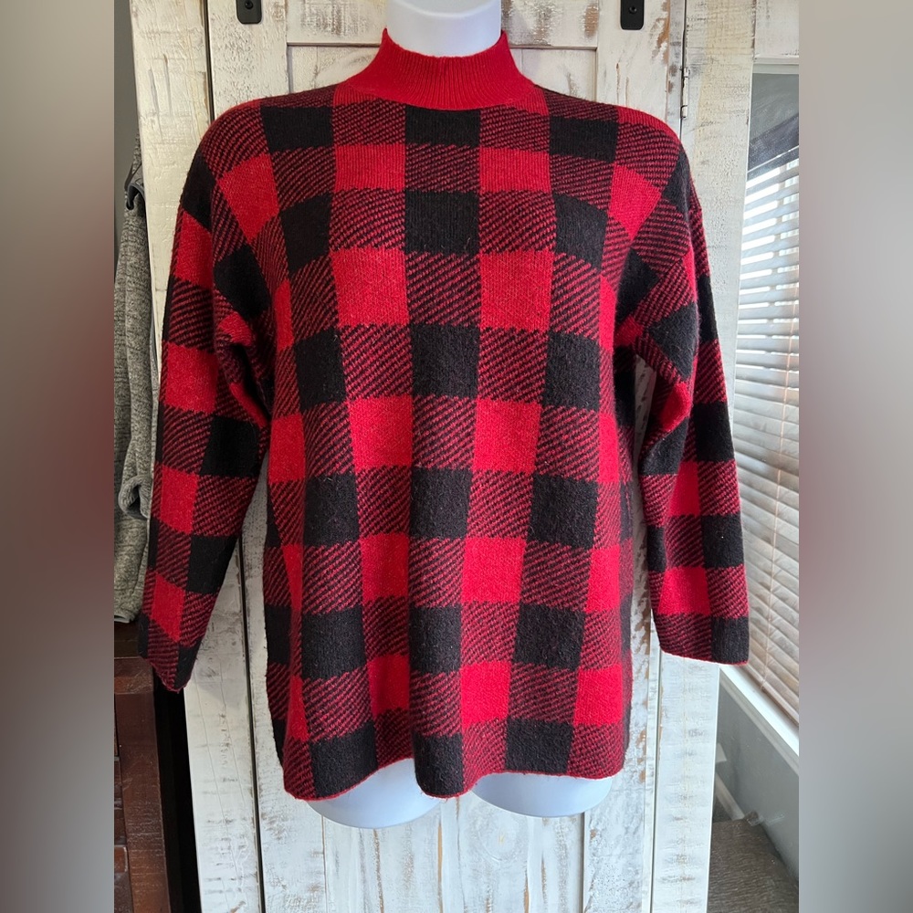 Loft buffalo plaid sweater